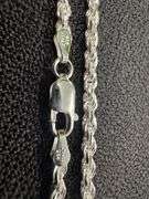 Sterling Silver Diamond-Cut Rope Chain 3mm Solid 925 Italy New Necklace 26"