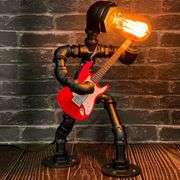 Steampunk Electric Bass Guitar Table Lamp