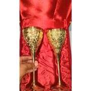 24K Gold-Plated Brass Champagne Flutes
