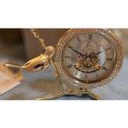 Golden Skeleton Table Clock Quartz Movement