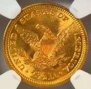 Great Gem BU 1901 US $2.50 Liberty Gold Piece. NGC MS65