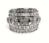 Gorgeous14 Kt White Gold Plate 5.75 Cttw. Lab Simulated Diamond Ring