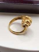 Very fine 18k gold hand made lion ring, 7.8gr, size: 6
