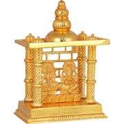 Gold-Plated Cast Iron Lakshmi–Ganesha Mandir