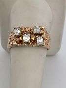 MEN'S BRAND NEW CERTIFIED BRAND NEW 14K GOLD AND DIAMOND NUGGET RING