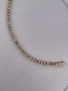 CERTIFIED 12.00 CARATS NATURAL DIAMONDS TENNIS BRACELET , 14K GOLD