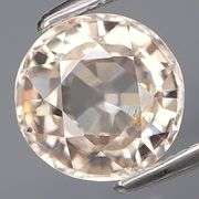 Impressive 2.60ct platinum peach Zircon solitaire! Untreated!