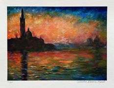 Collectible Limited Edition Claude Monet, Venice at Dusk