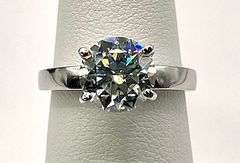 Dazzling 2.75 Ct White Ice Blue Lab Simulated Diamond Ring