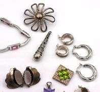 Vintage 925 sterling silver group lot of mis jewelry