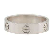 Cartier Classic Model Love Band Ring in 18K W/Box and Paper, SZ 64