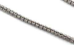 Set of Italian 925 sterling silver popcorn necklace and bracelet