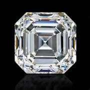 Huge Rare 9 Ct Sparkling White Asscher Cut Simulated Diamond Solitaire