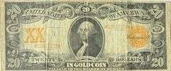 $20 Series 1906 Gold Certificate.