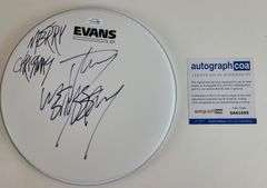 Slipknot Jay Weinberg Autographed Evans Drumhead Merry Christmas ACOA