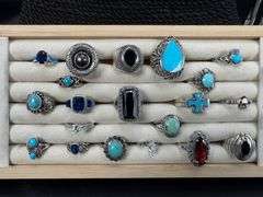 .925 Sterling Silver Curated 20 Ring Lot Various Sizes & Styles