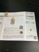 CERTIFIED 14K YELLOW GOLD DIAMOND NUGGET PENDANT