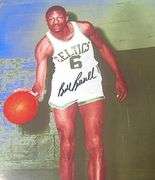 HAND SIGNED BILL RUSSELL 8X10 MOUNTED IN A 11X14 DISPLAY WITH COA