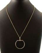 Roberto Coin 0.10ctw Diamond Classic Parisienne Stirrup Pendant Necklace in 18K