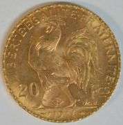 Pristine Superb Gem BU 1914 France 20 Francs Gold Rooster