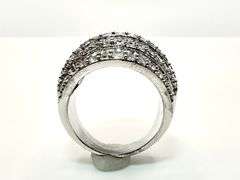 Sparkling 14 Kt White Gold Plate 21.5 Cttw. Simulated Diamond Ring