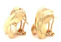 14kt Yellow gold X gold earrings