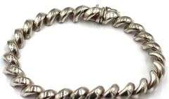 Set of vintage 925 sterling silver Napier link necklace and bracelet