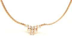 Pretty Modern 14K YG Necklace with Diamonds