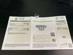 CERTIFIED 14K WHITE GOLD DIAMOND RING