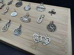 Sterling Silver Pendant Assortment Various Sizes & Styles (20 Pendant Lot)