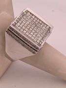 MEN'S CERTIFIED 14K WHITE GOLD DIAMOND RING 6.50 CARATS