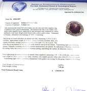 Gorgeous Massive 15.06CTS Round Cabochon-Cut Star Ruby & White Sapphire Ring in 14K Gold Over Sterli