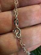 Sterling Silver 925 7mm ID Bracelet Heart Link Chain 6"