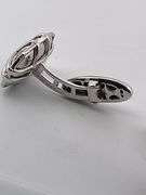 CERTIFIED BRAND NEW  18k white gold Di Modolo cufflinks with diamonds.