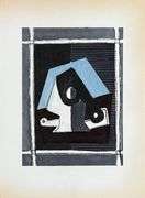 Rare Pablo Picasso Original Color Pochoir, Composition with Pipe
