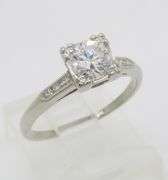 Vintage Diamond Ring Crafted in Platinum with Earth Mined Diamonds