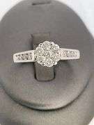 CERTIFIED 14K WHITE GOLD LADIES DIAMOND RING