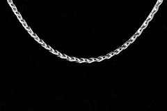 Sterling Silver Diamond-Cut Wheat Chain 2.7mm Solid 925 New Spiga Necklace 24"