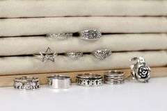 Sterling Silver Curated Ring Assortment Various Sizes & Styles (10 Ring Lot)