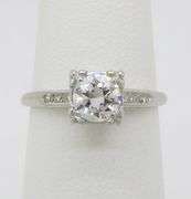 Vintage Diamond Ring Crafted in Platinum with Earth Mined Diamonds