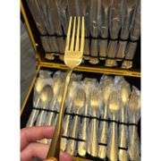 30-Piece Gold Stainless Steel Flatware Set