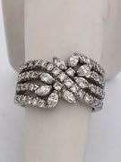 CERTIFIED 18K WHITE GOLD DIAMOND RING / BAND