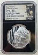 2024 Canada Silver $20 Cougar "UHR", NGC PF70 Ultra Cameo FDOI