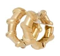 Roberto Coin Nabucco Polished Triple Ridged Hoop Earrings in 18K