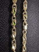 10k Yellow Gold Extremely Unique Diamond Cut 3.65mm Marquise Necklace Chain 20 Inch