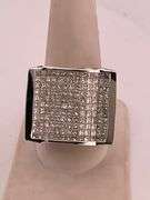MEN'S CERTIFIED 14K WHITE GOLD DIAMOND RING 6.50 CARATS