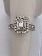 CERTIFIED 14K WHITE GOLD DIAMOND RING