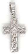 925 Sterling silver cubic zirconia cross pendant