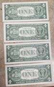 3 Lots Of 4 (12 Notes Total) Consecutive Silver Certificates, UNC