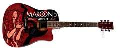 Adam Levine Signed Maroon 5 Songs About Jane Lp Graphics Acoustic Guitar
